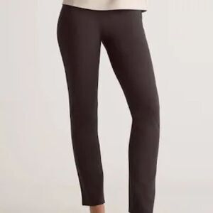 Theory Ultra-Stretch Ponte Straight Leg Pant - Dark Brown
